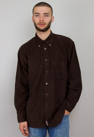 VINTAGE 90S BLUE CORDUROY SHIRT