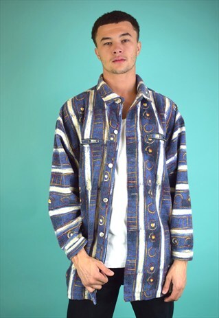 VINTAGE 90'S ADIDAS PATTERNED SHIRT