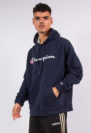 VINTAGE CHAMPION HOODIE SPELL OUT SWEATSHIRT