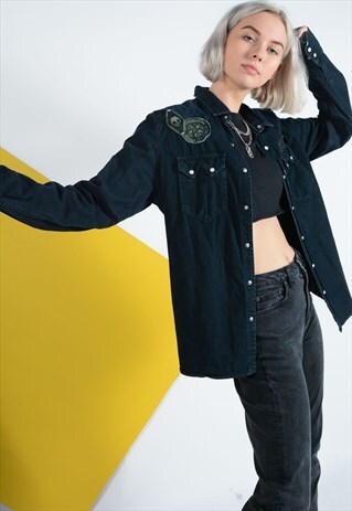 LEVI'S DENIM SHIRT WESTERN STYLE IN BLUE