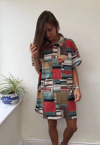 CRAZY PATTERN OVERSIZED RETRO VINTAGE UNISEX FESTIVAL SHIRT