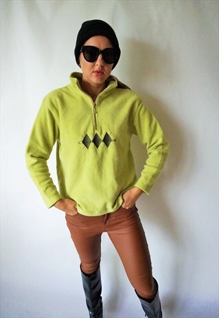 VINTAGE FLEECE JUMPER PULLOVER SWEATER SWEATSHIRT RUN JACKET