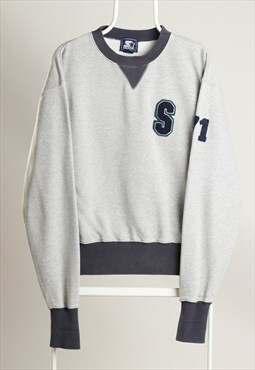 Vintage Starter Crewneck Sweatshirt Grey 