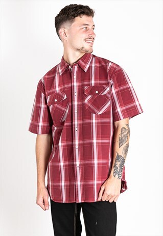 VINTAGE 80S TOMMY HILFIGER SHORT SLEEVE SHIRT / S2131