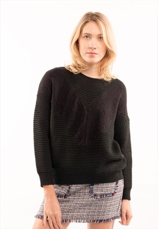 DEFLECTED RIB KNITTED JUMPER