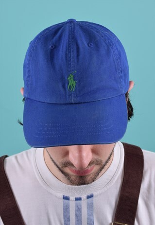 RALPH LAUREN BLUE AND GREEN EMBROIDERED CAP