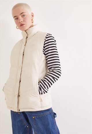 VINTAGE THE NORTH FACE PUFFER GILET CREAM