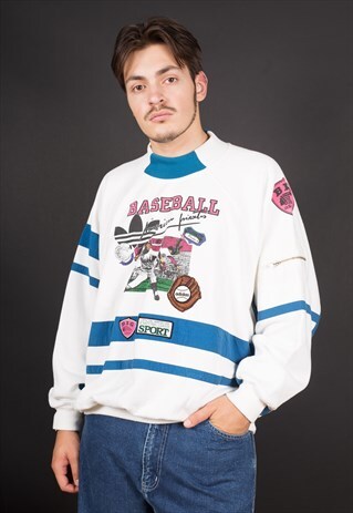 80'S ADIDAS BASEBALL MLB PITCHER AMERICAN PIRATES SWEATSHIRT