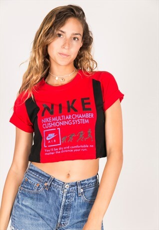 VINTAGE 90S USA CROP T-SHIRT / R941