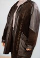 VINTAGE  LEATHER JACKET MOLINO  IN BROWN XL