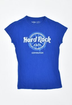 Vintage 90's Hard Rock Cafe Edinburgh T-Shirt Top Blue
