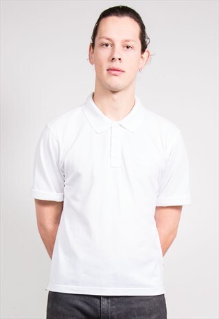 VINTAGE 90'S WHITE ADIDAS POLO T-SHIRT