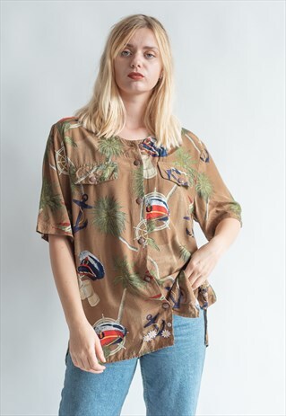 VINTAGE 80S FUNKY MULTICOLOR FESTIVAL SHIRT