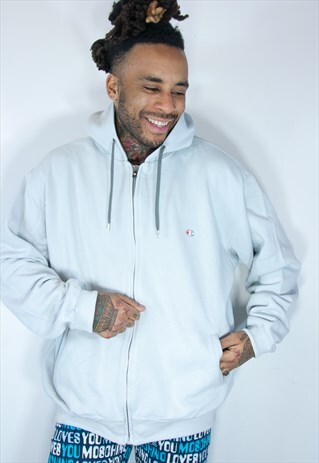 CHAMPION EMBROIDED HOODIE GREY