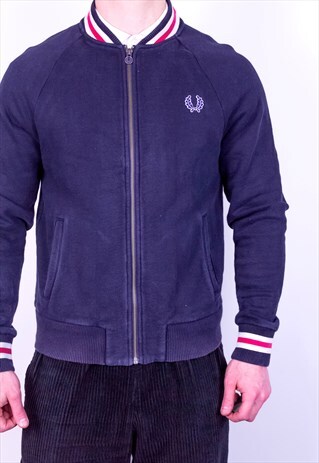 VINTAGE FRED PERRY JACKET IN BLUE MEDIUM