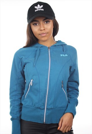 VINTAGE FILA ZIP UP HOODIE SWEATSHIRT