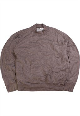 Vintage  Uniqlo Sweatshirt Heavyweight Plain Tan Brown Large
