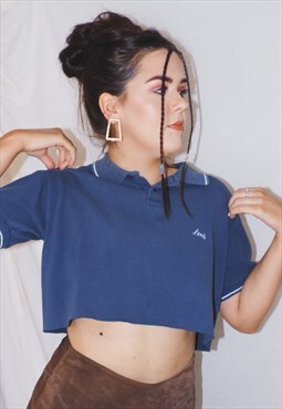 Levi's crop top polo reworked and cropped by us unisex 