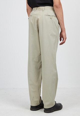 VINTAGE BEIGE HUGO BOSS TROUSERS BOTTOMS
