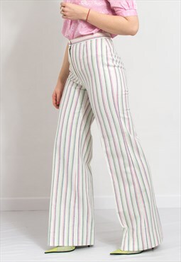 Vintage 70s striped flared pants bell bottom leg REVIVAL