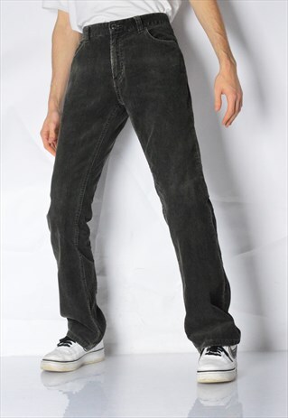 Y2K GREY CORDUROY PANTS