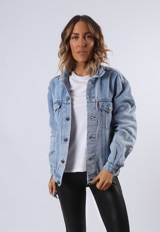 LEVIS DENIM JACKET OVERSIZED FITTED UK 12 (6AI)
