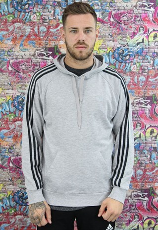 VINTAGE ADIDAS HOODIE/HOODED SWEATSHIRT. UNISEX SPORTSWEAR.