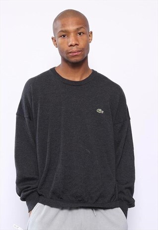 VINTAGE LACOSTE LOGO JUMPER GREY