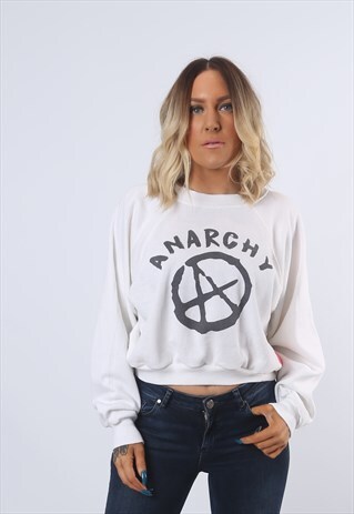 CROPPED SWEATSHIRT TOP JUMPER BICH REBORN ANARCHY (FJBB)