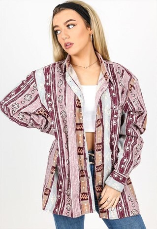 VINTAGE AZTEC PATTERNED SHIRT S305