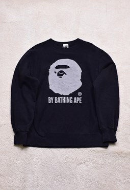 Bape A Bathing Ape 2005-7 Black Print Sweater