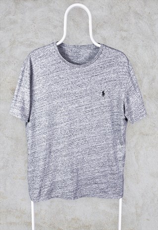 VINTAGE POLO RALPH LAUREN GREY T-SHIRT MEDIUM