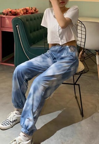 BLUE TIE DYE JOGGERS