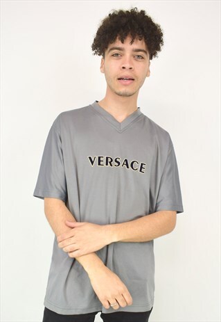 VINTAGE 90'S GREY VERSACE T-SHIRT