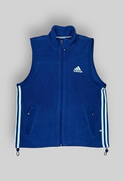 Adidas Fleece Gilet in Navy Blue