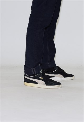 VINTAGE BLACK PUMA SUEDE TRAINERS