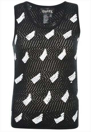 BEYOND RETRO VINTAGE SEQUINED SWEATER VEST - S