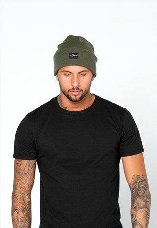 54 FLORAL WINTER BEANIE HAT - KHAKI