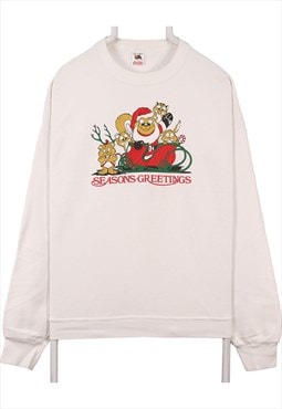 Vintage 90's Fruit of the Loom Sweatshirt Seasons Greetings