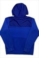NIKE AIR BLUE AND RED SPELLOUT HOODIE WITH COLLAR ZIP