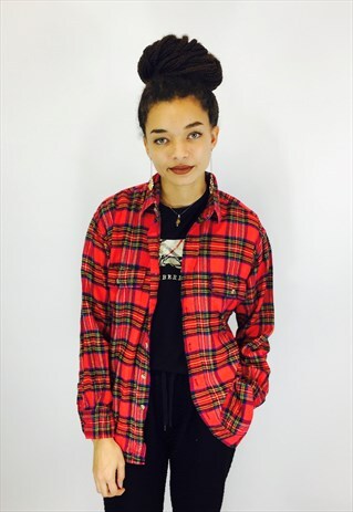 VINTAGE TARTAN FLANNEL SHIRT