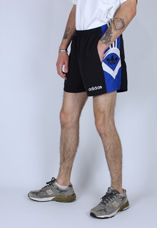 ADIDAS VINTAGE SHORT MEN RARE BLUE LOGO