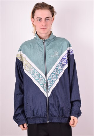 SERGIO TACCHINI MENS VINTAGE TRACKSUIT TOP JACKET XL 90S