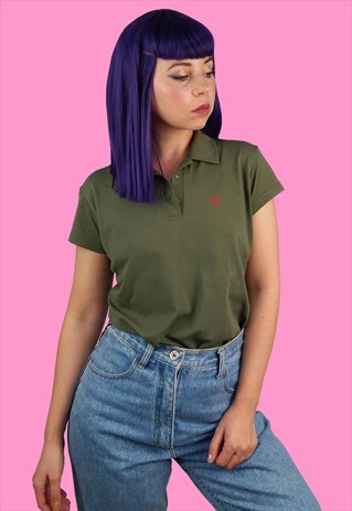 VINTAGE FJALLRAVEN OLIVE POLO T-SHIRT