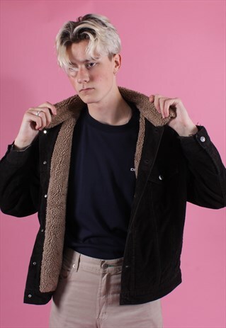 VINTAGE LEVI'S DARK BROWN CORDUROY SHERPA JACKET