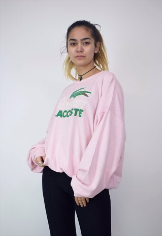 VINTAGE 90'S LIGHT PINK LACOSTE SWEATSHIRT