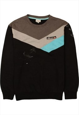 Vintage 90's Ellesse Sweatshirt Heavyweight Crew Neck Black