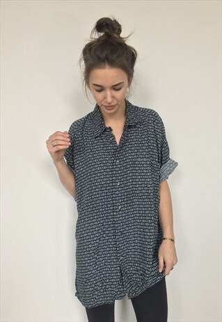 PATTERNED OVERSIZED RETRO VINTAGE UNISEX FESTIVAL SHIRT