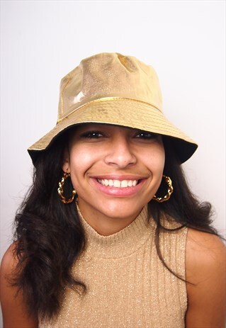 GOLD METALLIC BUCKET HAT