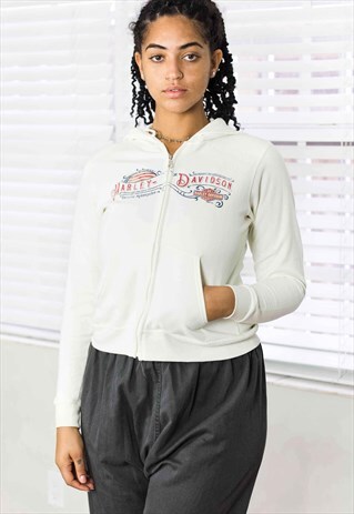 VINTAGE HARLEY-DAVIDSON HOODIE JACKET LOGO 90S S 13.7